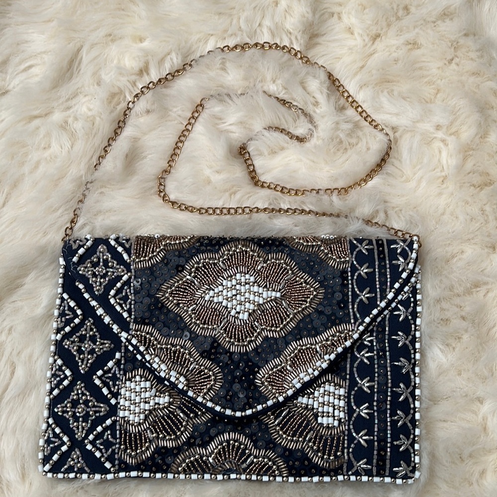 Francesca’s Beaded Crossbody/Clutch